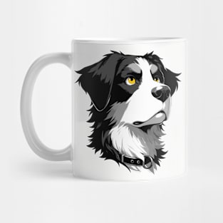 Stunning and Cool Appenzeller Sennenhund Monochrome and Gold Portrait for Father's Day Mug